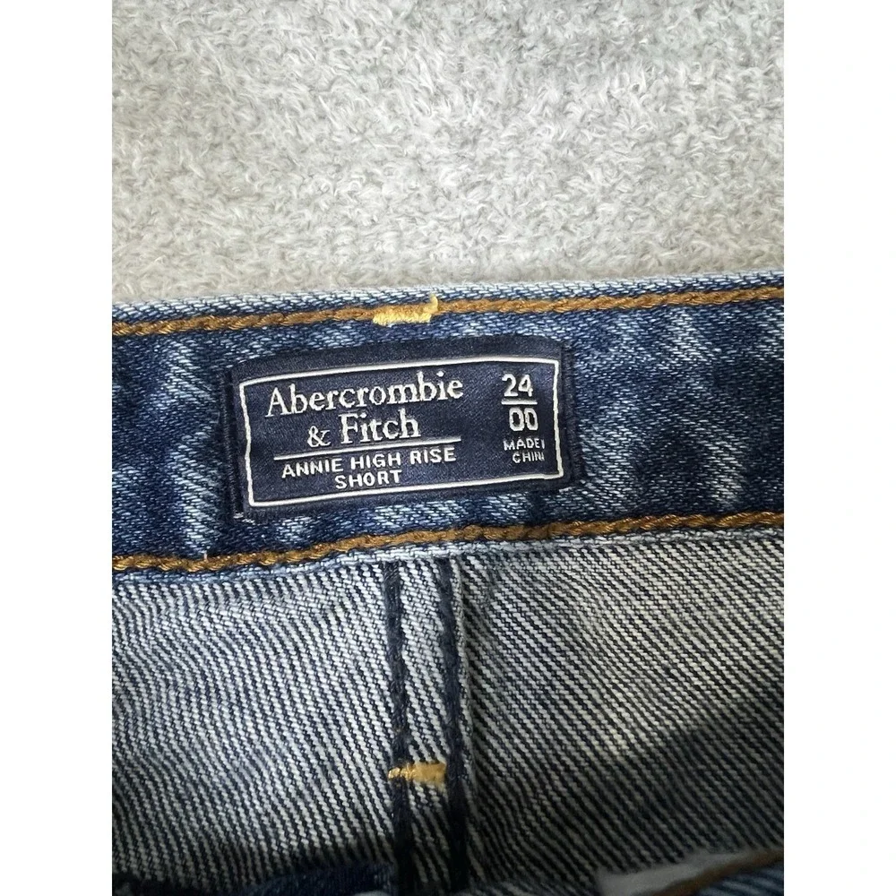 Abercrombie and Fitch‎ Women's Annie High Rise Shorts Blue Size 00